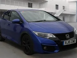 Blue Used 2015 Honda Civic Sport Hatchback | £9,450 (Fair price)