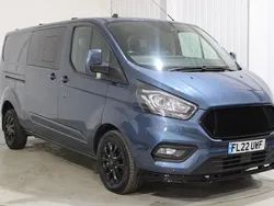 Blue Used 2022 Ford Transit Custom Limited Van | £19,995 (Expensive)