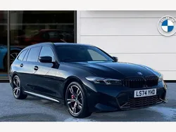Black sapphire metallic paint Used 2025 BMW 320 M Sport Estate | £39,440 (Expensive)