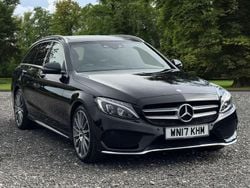Black Used 2017 Mercedes C220 AMG line Estate | £15,845 (Expensive)
