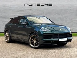 Custom colour, metallic: porsche racing green metallic Used 2022 Porsche Cayenne Turbo GT SUV | £127,750