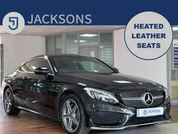 Black Used 2016 Mercedes C200 AMG line Coupe | £12,895 (A bit pricey)