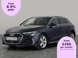 Blue Used 2022 Audi A3 Sportback e-tron S-Line Sedan | £19,249 (Fair price)