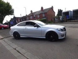Metallic silver Used 2015 Mercedes C220 Sport Edition Coupe | £8,995 (Super price)