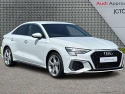 White Used 2023 Audi A3 S-Line Sedan | £22,800 (Fair price)
