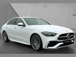 White Used 2024 Mercedes C220 AMG Line Premium Sedan | £36,980 (Expensive)