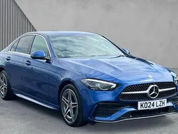Blue Used 2024 Mercedes C300e AMG line Sedan | £35,760 (Good price)