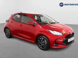 Red Used 2021 Toyota Yaris Hybrid Design Hatchback | £14,199 (Fair price)