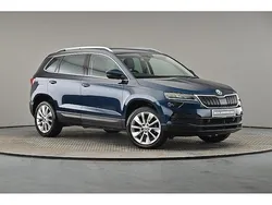 Lava blue metallic Used 2018 Skoda Karoq SUV | £14,890 (Fair price)