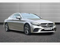 Silver Used 2021 Mercedes C220 AMG line Coupe | £22,150 (Fair price)