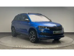 Race blue metallic Used 2021 Skoda Karoq SportLine SUV | £21,546 (Fair price)