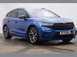 Race blue metallic Used 2021 Skoda Enyaq iV SportLine SUV | £21,300 (Fair price)