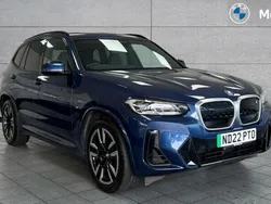 Phytonic blue metallic paint Used 2022 BMW iX3 M Sport SUV | £29,096 (Fair price)