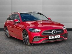 Red Used 2024 Mercedes C300e AMG Line Premium Plus Estate | £37,890 (Good price)