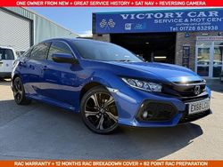 Blue Used 2018 Honda Civic SR Hatchback | £11,495 (Fair price)