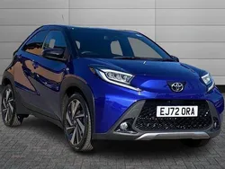 Juniper blue with black Used 2022 Toyota Aygo Hatchback | £15,750 (Fair price)