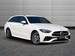 White Used 2024 Mercedes C220 AMG line Estate | £29,990 (Good price)
