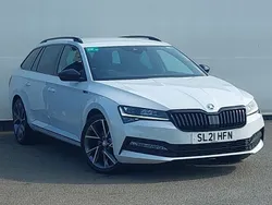 White Used 2021 Skoda Superb SportlinePlus Estate | £19,998 (Fair price)