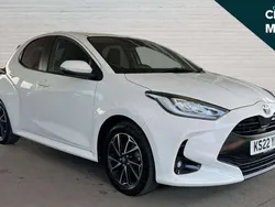 White Used 2022 Toyota Yaris Hybrid Design Hatchback | £17,100 (Fair price)