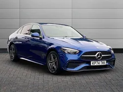 Blue Used 2024 Mercedes C300e AMG line Sedan | £34,995 (Good price)