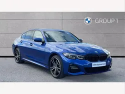Blue Used 2021 BMW 330e M Sport Sedan | £23,495 (Fair price)
