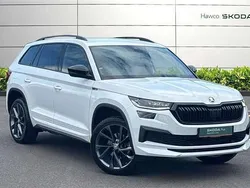 Moon white metallic Used 2023 Skoda Kodiaq SportLine SUV | £28,295 (Fair price)