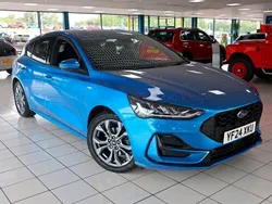 Blue Used 2024 Ford Focus ST-Line Hatchback | £18,989 (Fair price)
