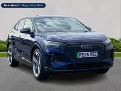 Blue New 2025 Audi Q4 Sportback e-tron Black Edition SUV | £41,120