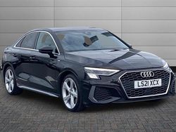 Mythos black Used 2021 Audi A3 S-Line Sedan | £21,350 (Fair price)