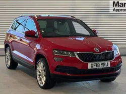 Velvet red metallic Used 2018 Skoda Karoq SUV | £18,487 (Fair price)