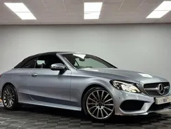 Silver Used 2018 Mercedes C220 AMG line Cabriolet | £16,995 (Fair price)