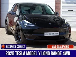 Black Used 2025 Tesla Model Y Long Range SUV | £40,750