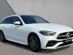 Polar white Used 2024 Mercedes C300e AMG Line Premium Plus Estate | £41,348 (Fair price)