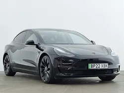 Black Used 2022 Tesla Model 3 Performance Sedan | £20,998 (Fair price)