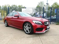 Red Used 2017 Mercedes C200 AMG line Sedan | £10,995 (Fair price)