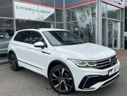 Moon white Used 2021 VW Tiguan R-line SUV | £22,958 (A bit pricey)