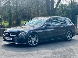 Black Used 2016 Mercedes C200 AMG line Estate | £7,990 (A bit pricey)