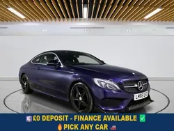 Blue Used 2017 Mercedes C220 AMG line Coupe | £13,449 (Fair price)