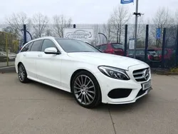 White Used 2015 Mercedes C250 AMG Line Premium Plus Estate | £10,995 (Fair price)