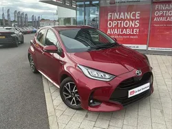 Red Used 2021 Toyota Yaris Hybrid Design Hatchback | £15,199 (Fair price)