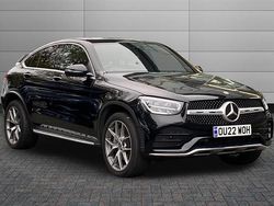 Obsidian black Used 2022 Mercedes GLC300e AMG line Coupe | £40,495 (Expensive)