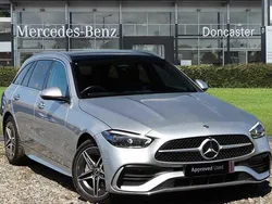 Blue Used 2024 Mercedes C300e AMG Line Premium Plus Estate | £40,995 (Fair price)