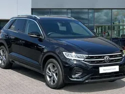 Deep black pearlescent Used 2024 VW T-Roc R-line SUV | £28,115 (Fair price)