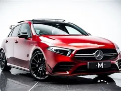 Red Used 2022 Mercedes A35 AMG Premium Plus Hatchback | £33,495 (Expensive)