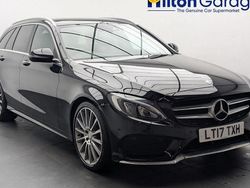 Black Used 2017 Mercedes C200 AMG line Estate | £14,600 (Fair price)