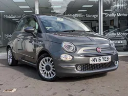 Grey Used 2016 Fiat 500 Lounge Hatchback | £7,288 (Fair price)