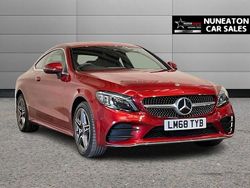 Red Used 2018 Mercedes C220 AMG Line Premium Coupe | £20,200 (Fair price)