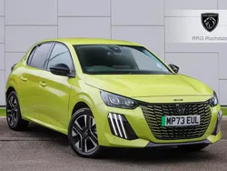Yellow Used 2024 Peugeot e-208 Allure Hatchback | £14,995