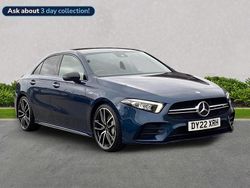 Blue Used 2022 Mercedes A35 AMG Premium Sedan | £26,192 (Fair price)