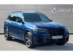 Blue Used 2022 BMW X5 M Sport SUV | £48,995 (Fair price)